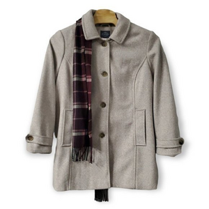 St. Johns Bay Heavy Duty Wool Winter Jacket And‎ Scarf Sz 2X